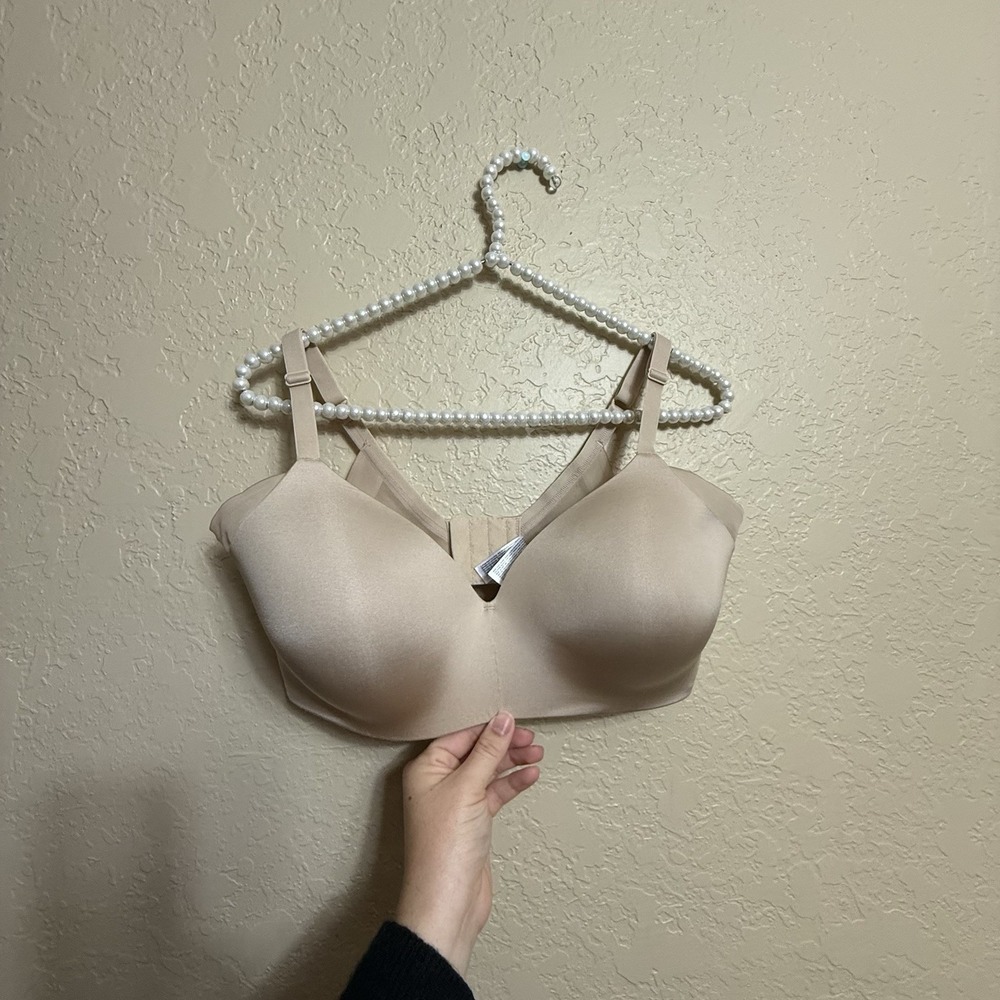 Wacoal Bra Womens 36DD T-Shirt Ultimate Side Smoother Wire Free 852281 Beige